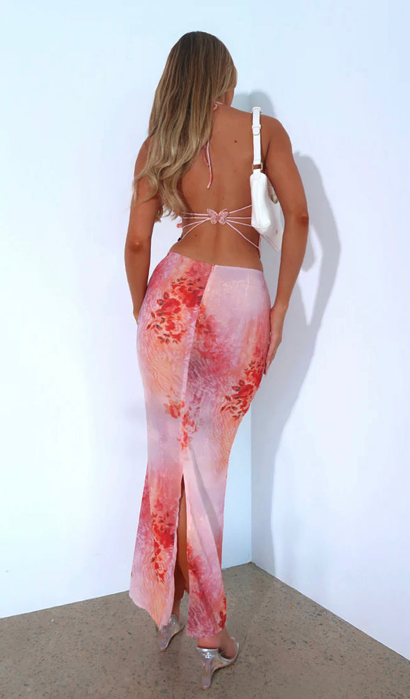 Sakura Backless Maxi Set