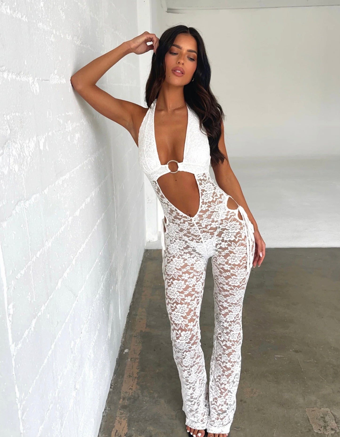 White Lace Jumpsuit