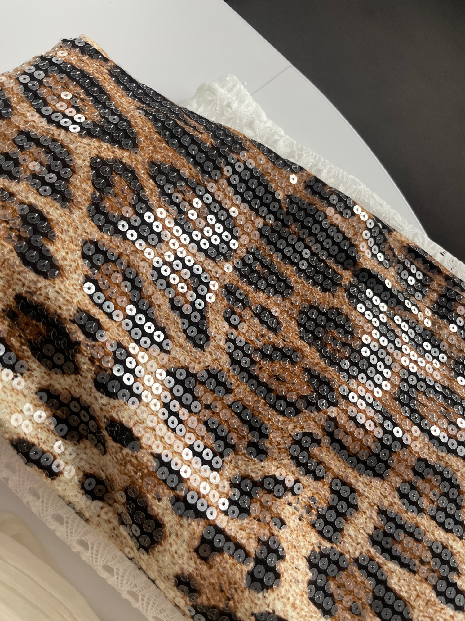 Sequin Leopard Print Dress